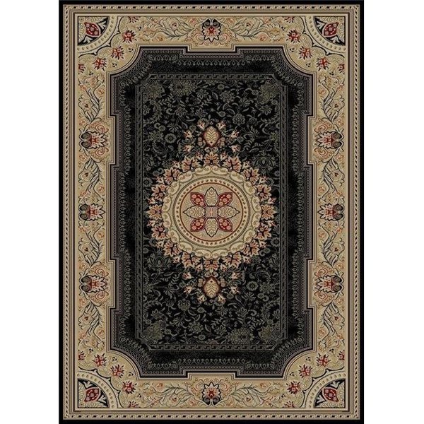 Concord Global Trading Concord Global 65237 7 ft. 10 in. x 10 ft. 10 in. Ankara Chateau - Black 65237